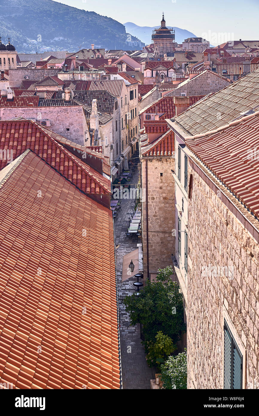 Panorama Dubrovnik Altstadt Dächer. Europa, Kroatien Stockfoto