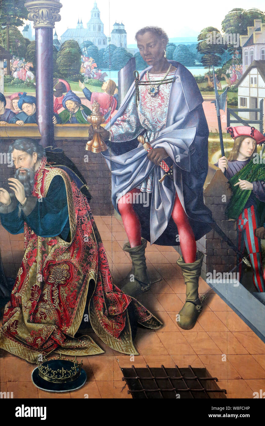 Balthazar. Musée Municipal du Monastère royal de Brou. Bourg-en-Bresse. / Balthasar. Stadtmuseum von Bourg-en-Bresse. Stockfoto