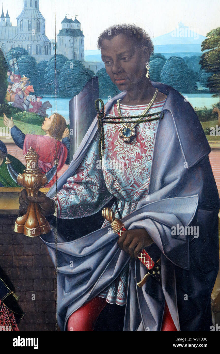 Balthazar. Musée Municipal du Monastère royal de Brou. Bourg-en-Bresse. / Balthasar. Stadtmuseum von Bourg-en-Bresse. Stockfoto