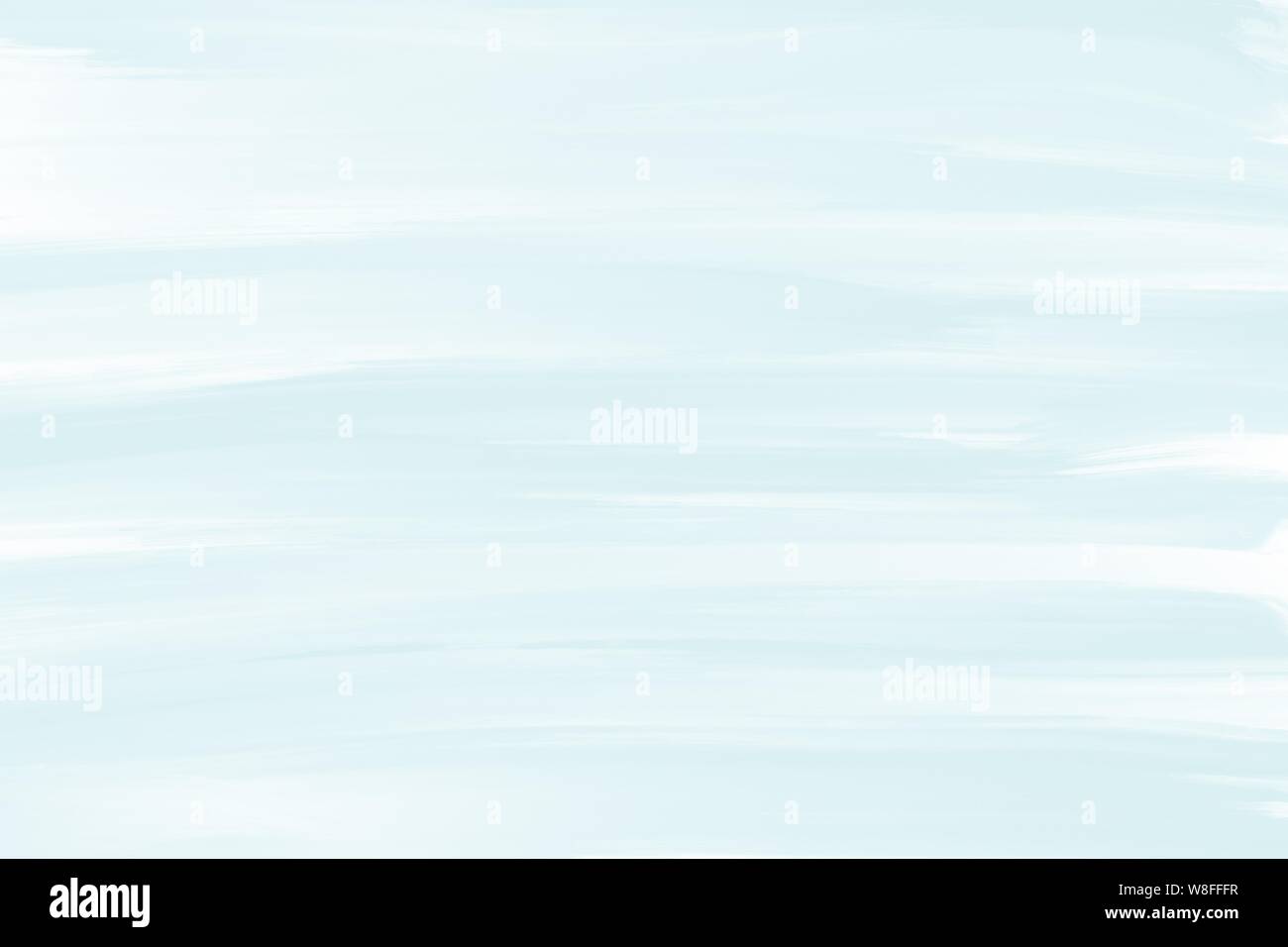 Hellblau hand Aquarell wellig gezeichnet horizontale Bürste Anschlag Hintergrund Muster Stockfoto