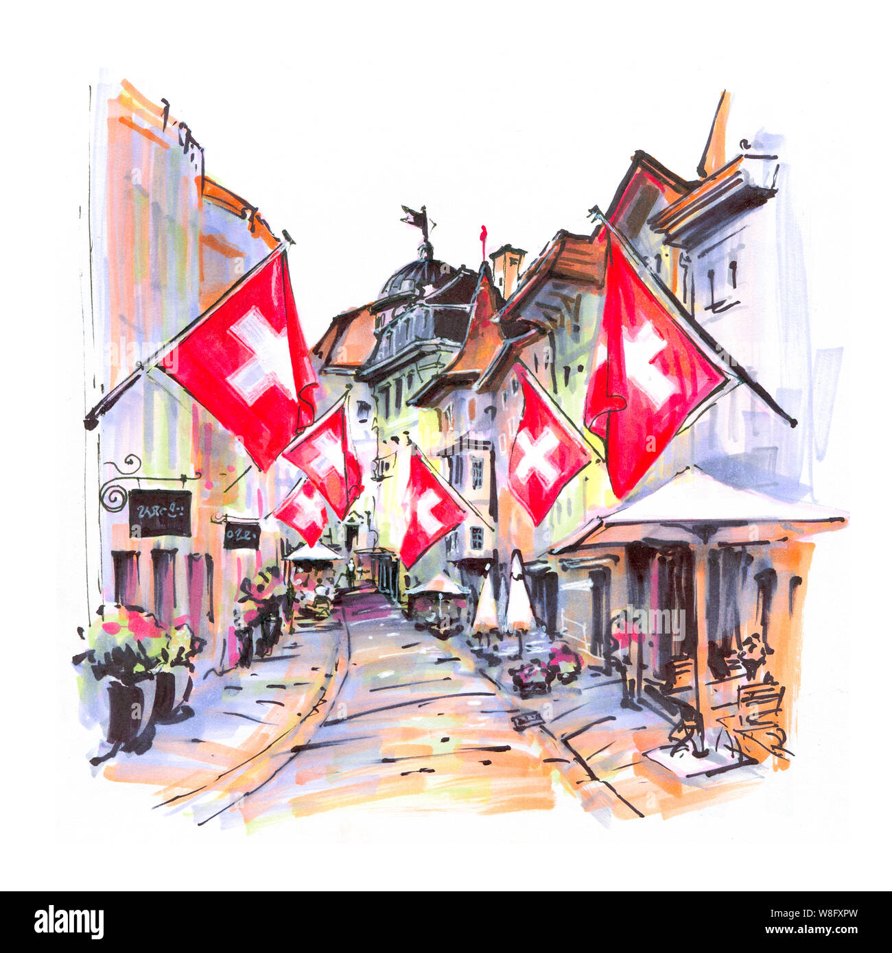 Die Altstadt von Zürich, Schweiz Stockfoto Die Altstadt von Zürich, Schweiz Stockfoto