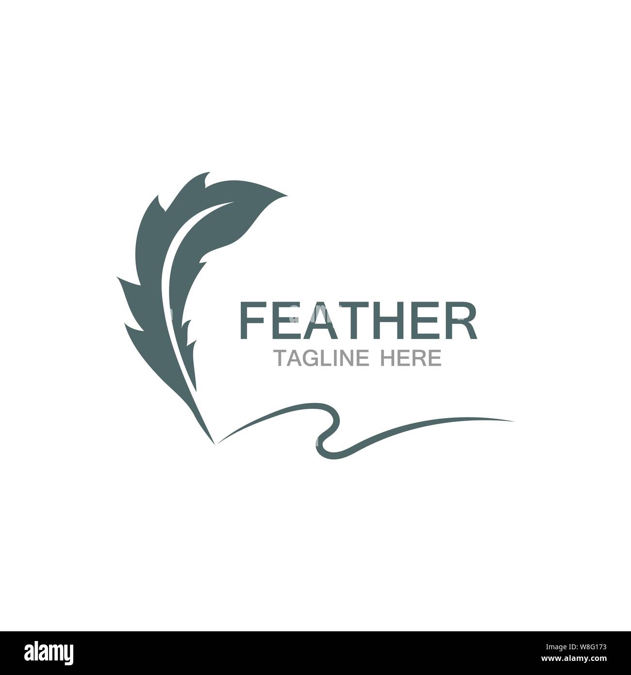 Feder logo vector Template Stock Vektor