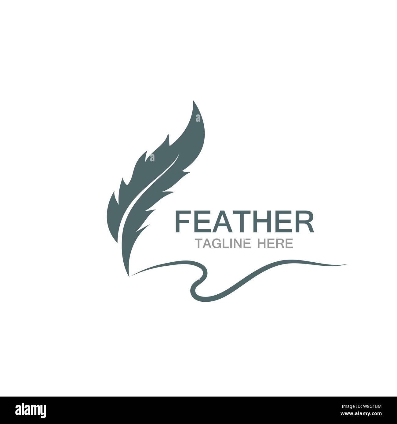 Feder logo vector Template Stock Vektor