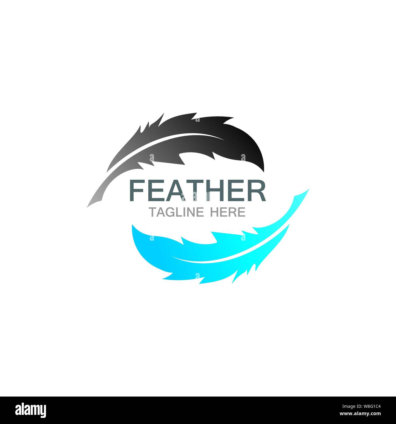 Feder logo vector Template Stock Vektor