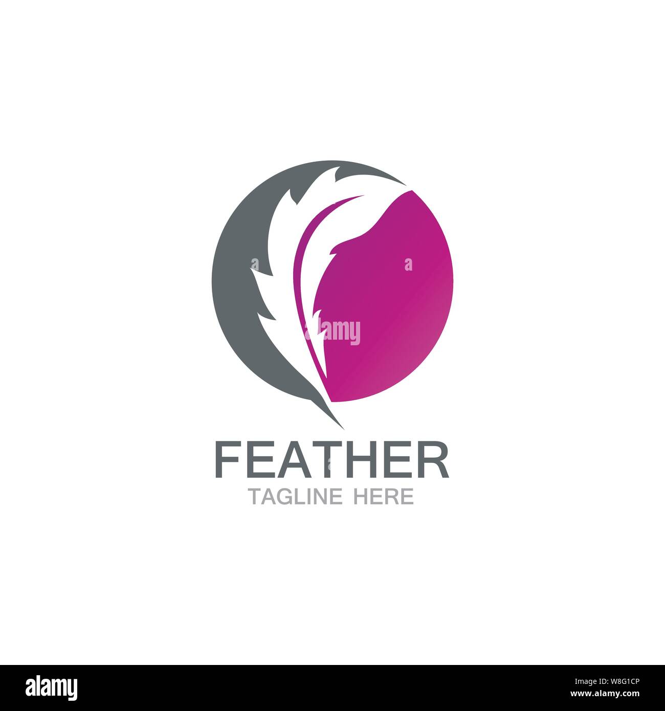 Feder logo vector Template Stock Vektor