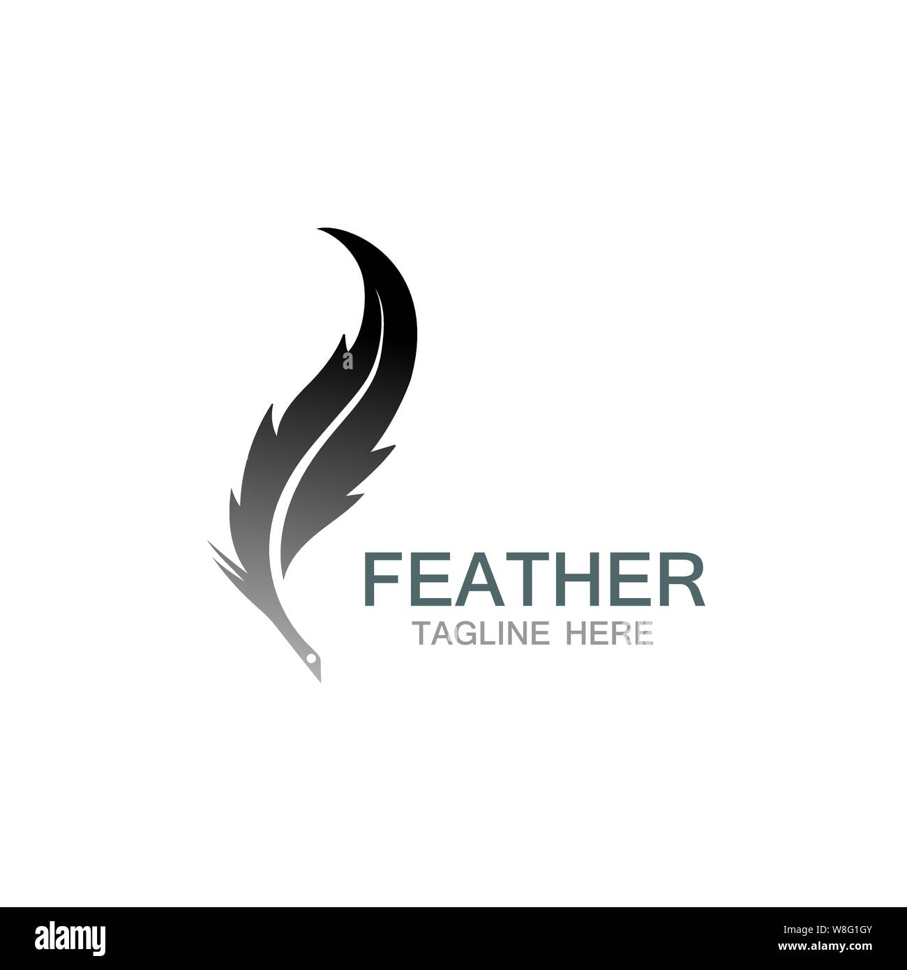 Feder logo vector Template Stock Vektor