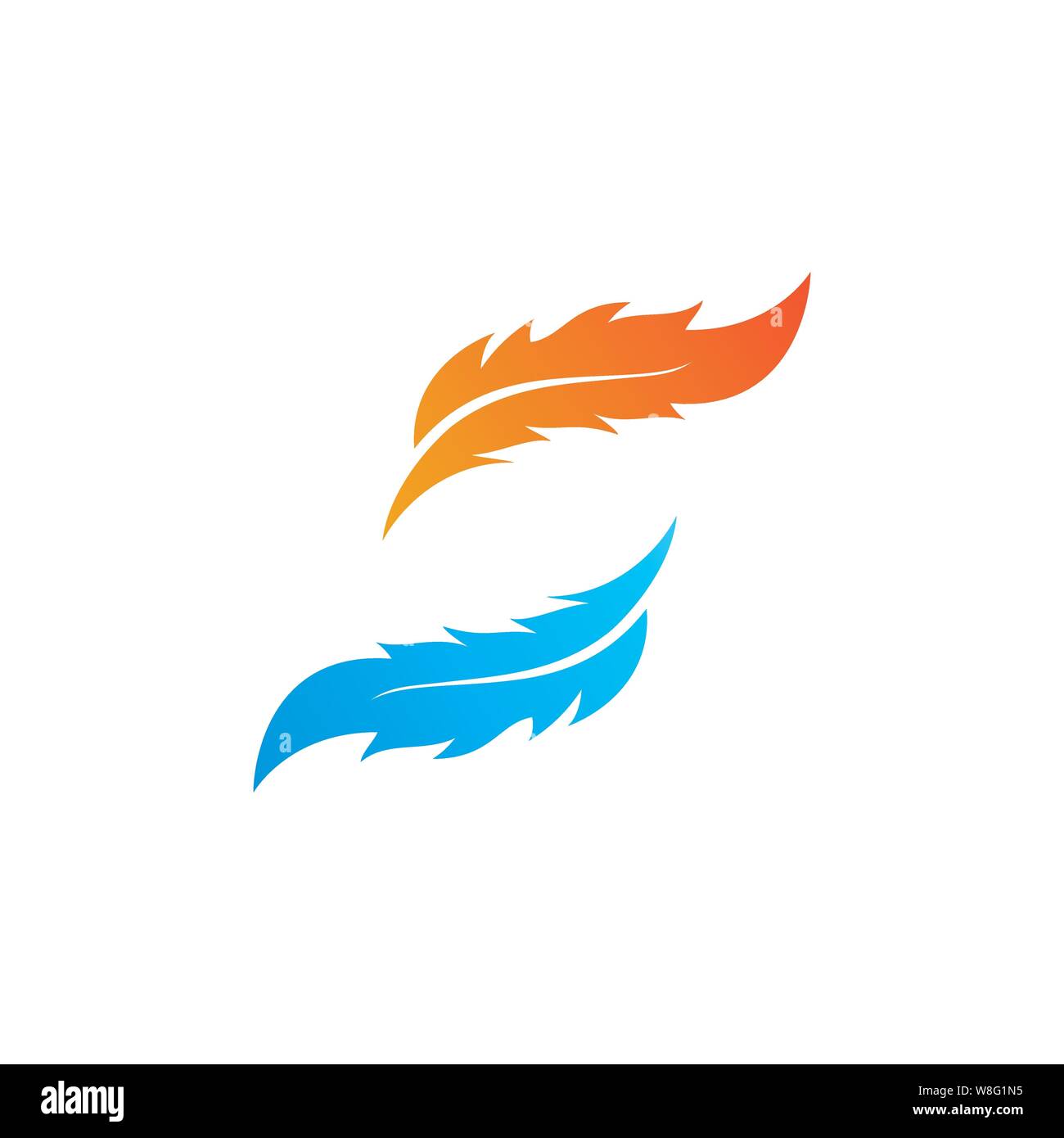 Feder logo vector Template Stock Vektor