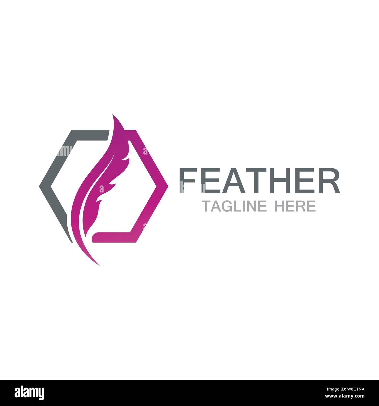 Feder logo vector Template Stock Vektor