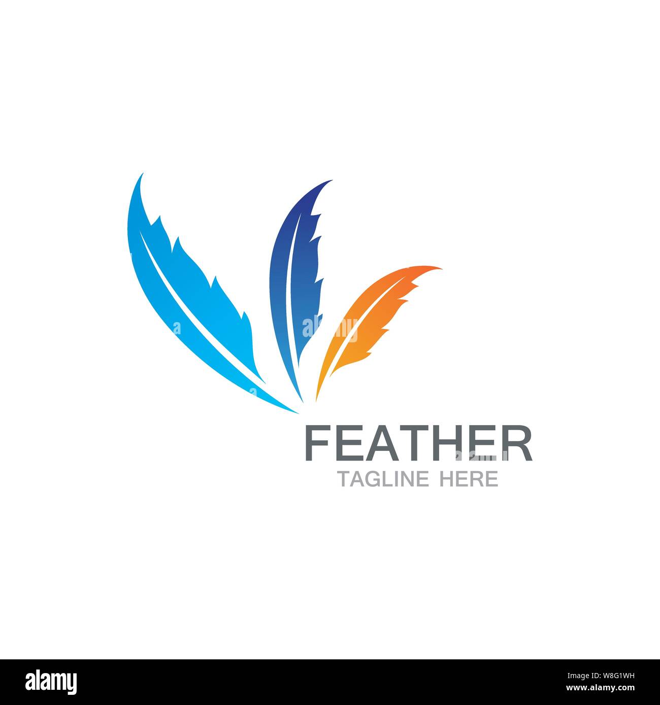 Feder logo vector Template Stock Vektor