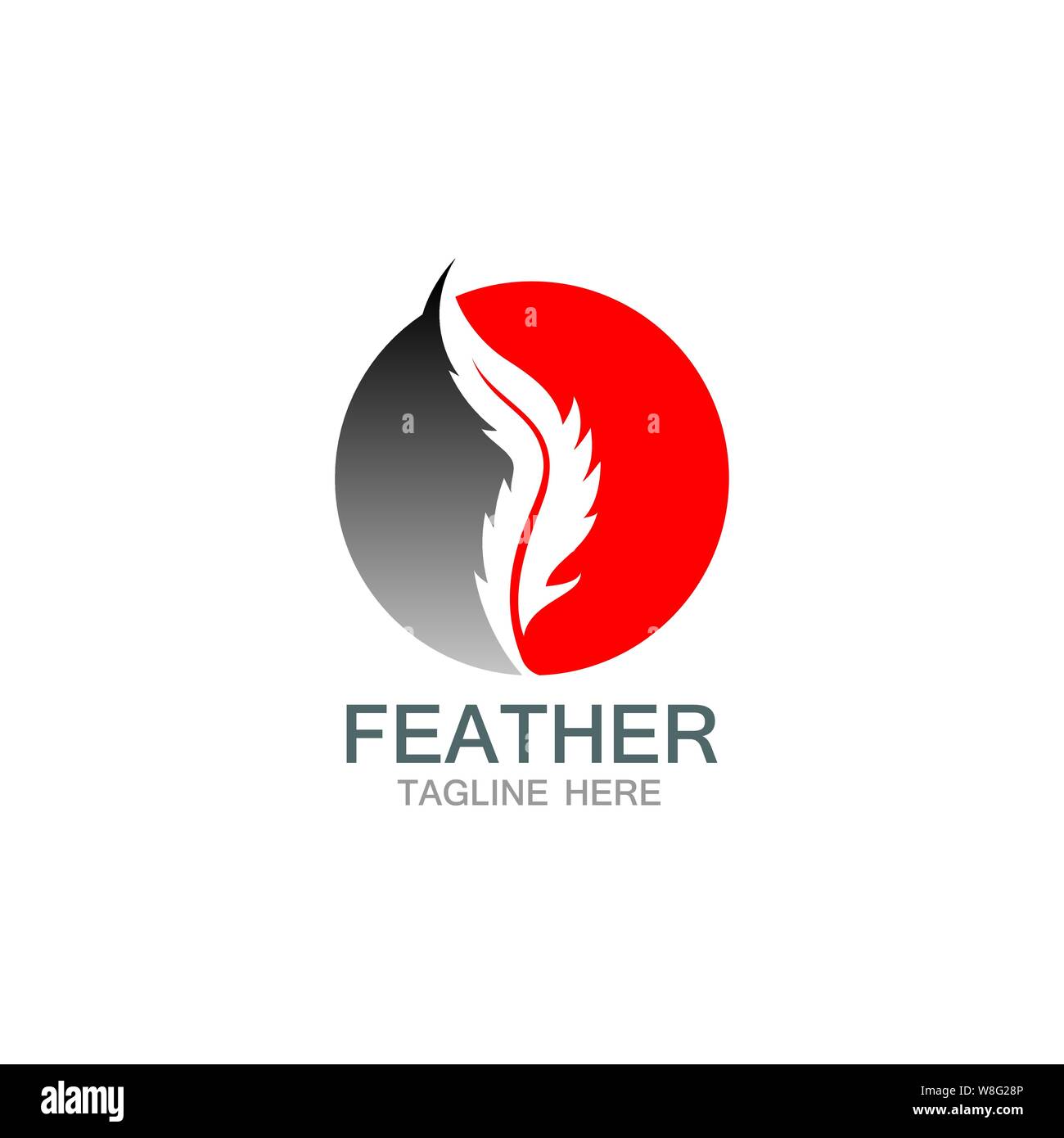 Feder logo vector Template Stock Vektor