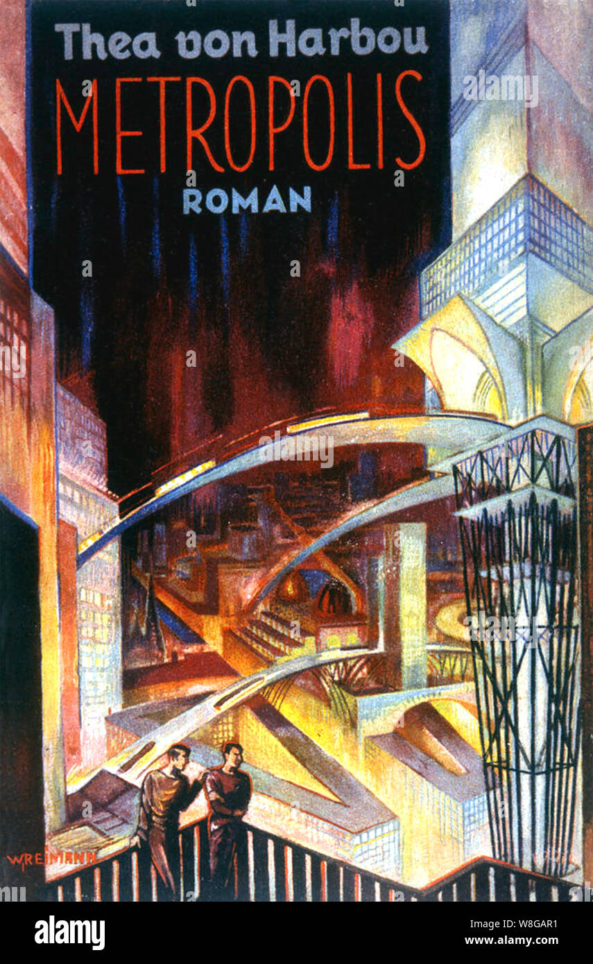 Metropole Abdeckung der 1926 Roman von Thea von Harbou, der auch auf Fritz Langs 1927 Film funktionierte Stockfoto