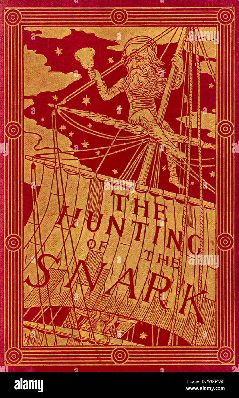 Die Jagd auf die SNARK von Lewis Carroll. Abdeckung der ersten Edition von 1876 Stockfoto