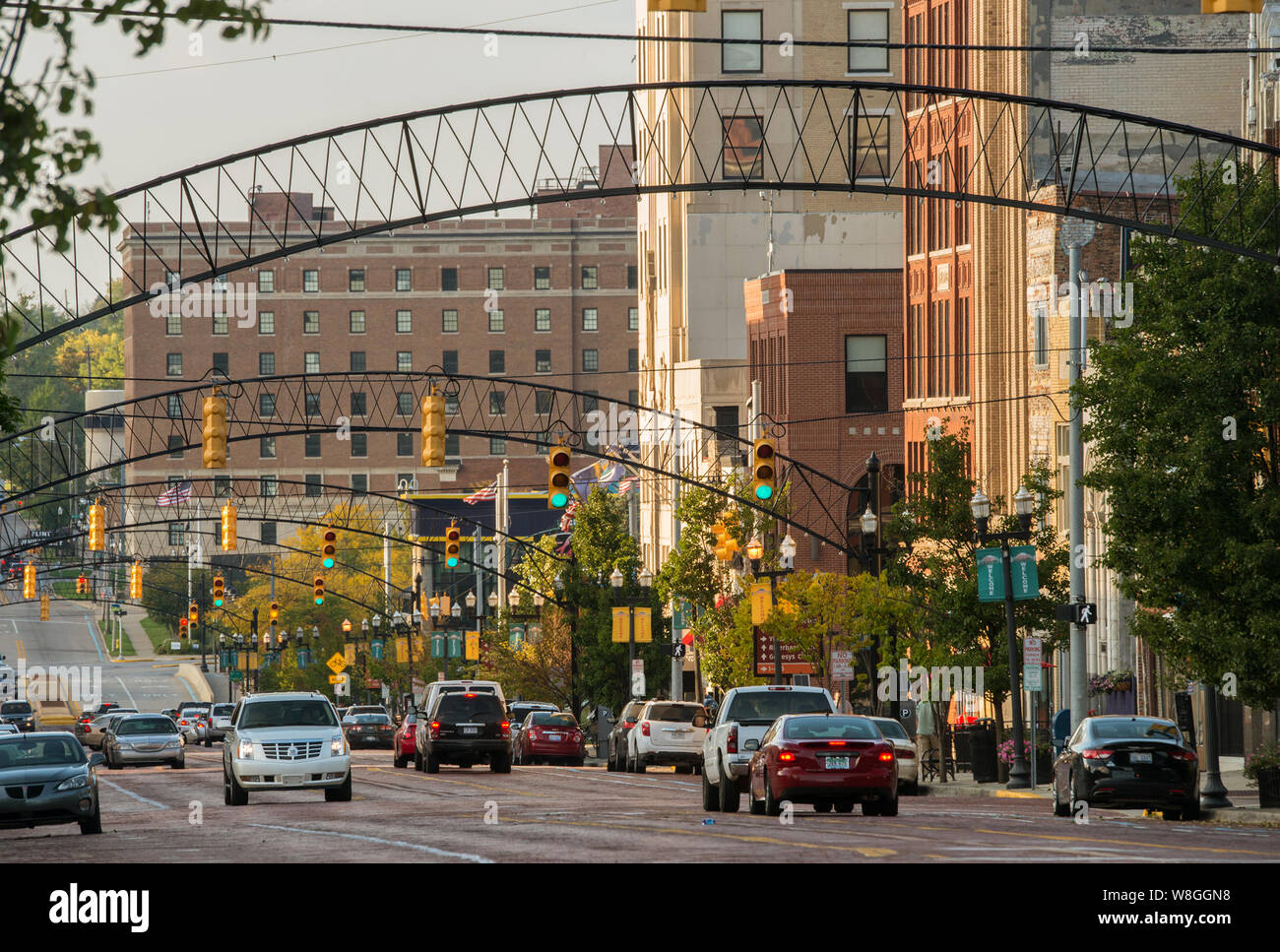 Die Innenstadt von Flint MI, am Dienstag, 4. Oktober 2016 Stockfoto