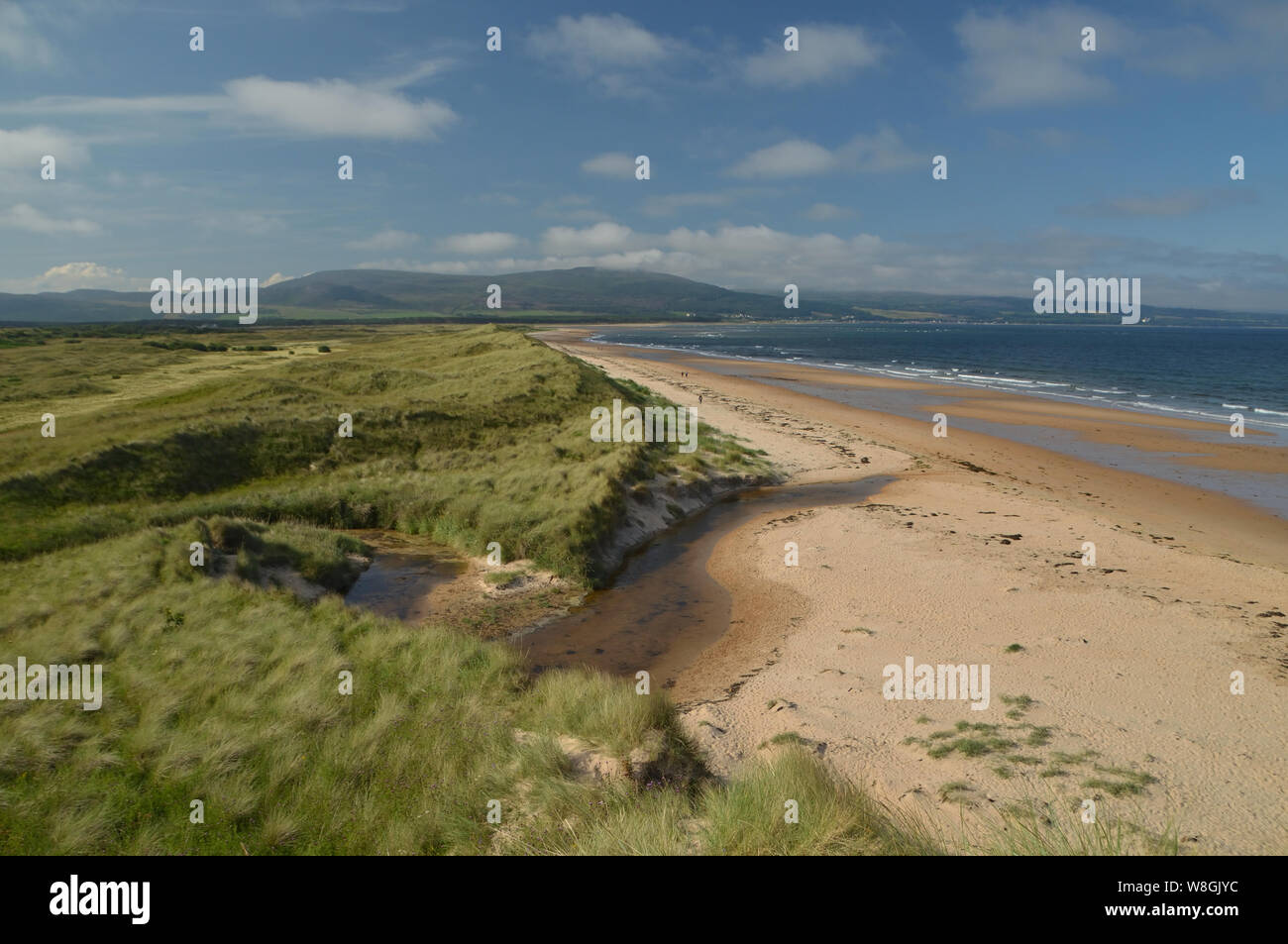 Coul Links, ein Bereich von Dune Land an der Ostküste von Schottland, wurde im Jahr 2017 das Thema einer Planung Anwendung für eine neue 18-Loch Golfplatz. Stockfoto