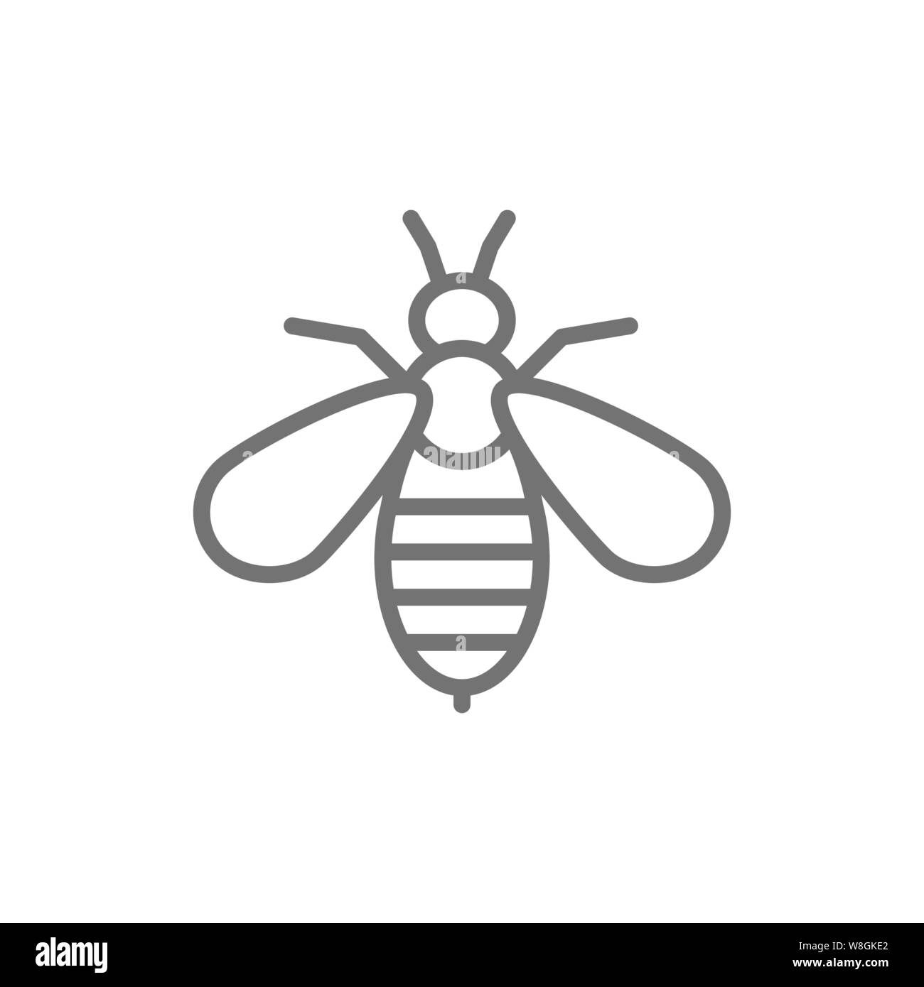 Bienengift Therapie Symbol Leitung. Auf weissem Hintergrund Stock Vektor