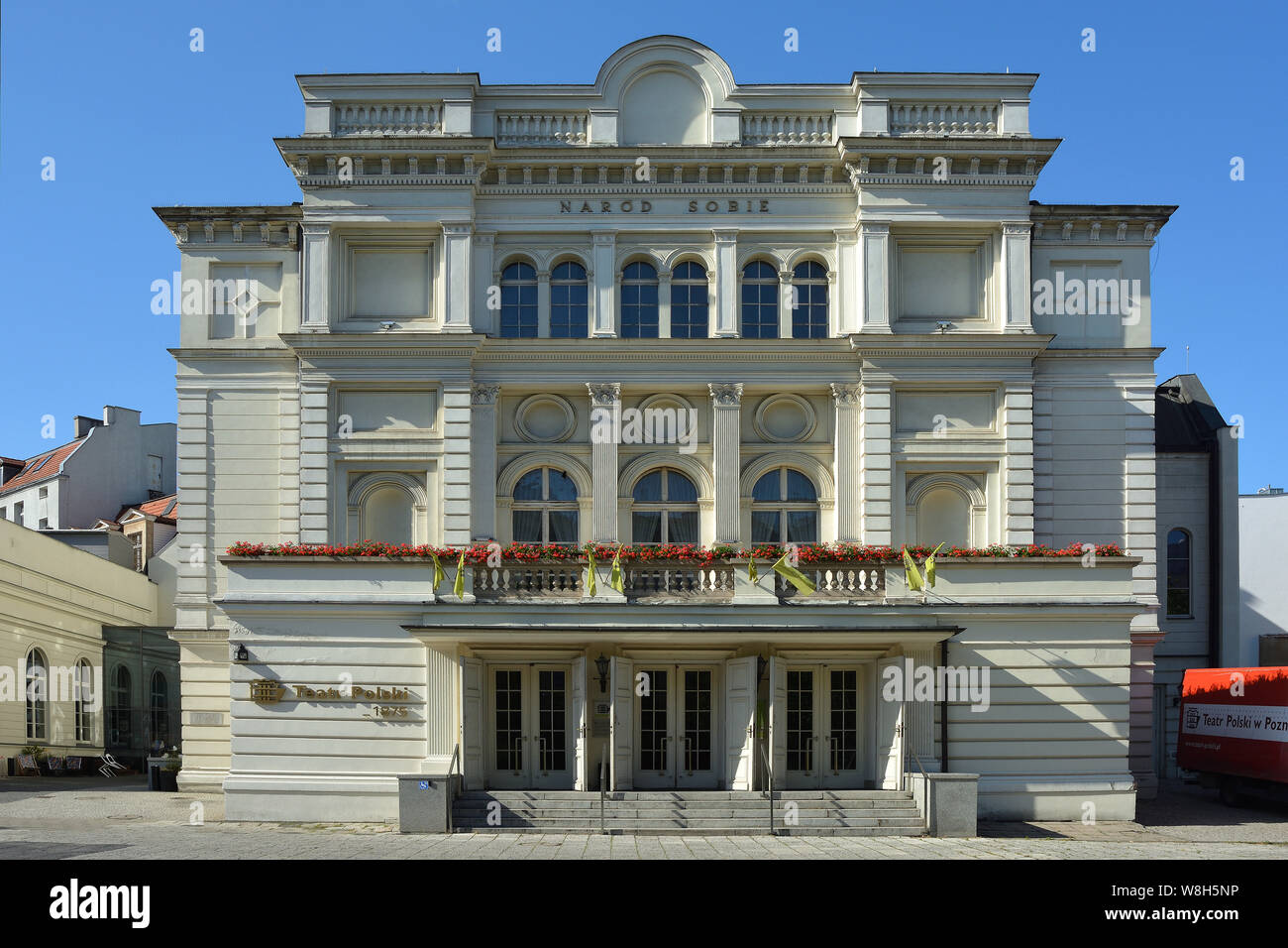 Das polnische Theater im Jahr 1875 im Zentrum von Poznan - Polen gegründet. Stockfoto