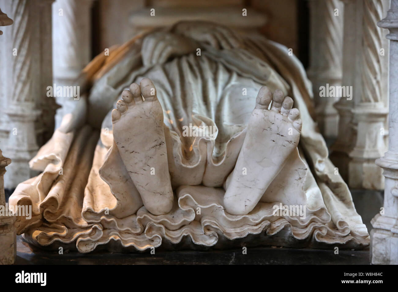 Sanctuaire de Marguerite d'Autriche. Eglise Saint-Nicolas-de-Tolentin de Brou. Bourg-en-Bresse. / Das Heiligtum von Margarete von Österreich. Saint-Nicolas-de- Stockfoto