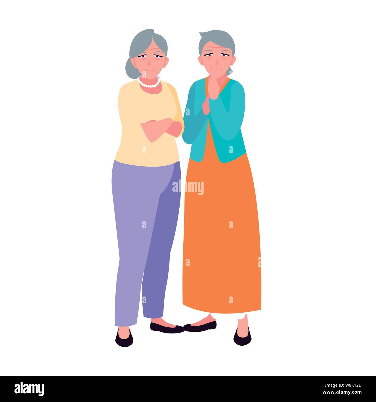 Glückliche Großeltern-Tag - schöne Omas alte Frauen Vector Illustration Stock Vektor