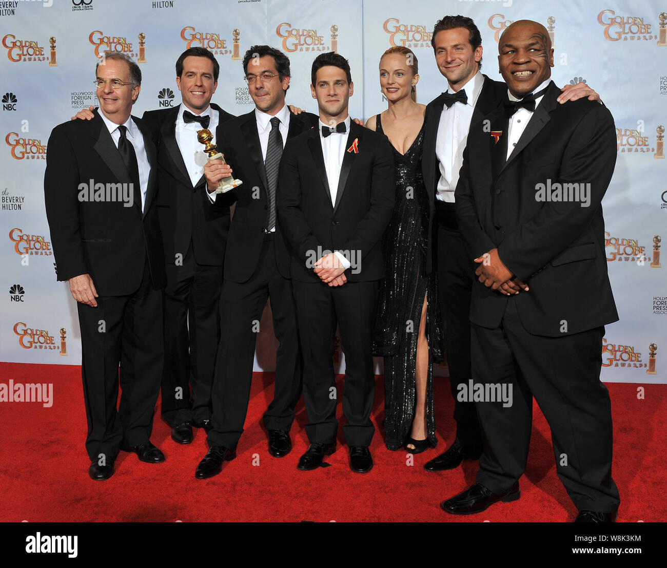 LOS ANGELES, Ca. Januar 18, 2010: Der Kater Stars wie Heather Graham, Bradley Cooper, Mike Tyson, Ed Helms und Justin Bartha an der 67th Golden Globe Awards im Beverly Hilton Hotel. © 2010 Paul Smith/Featureflash Stockfoto