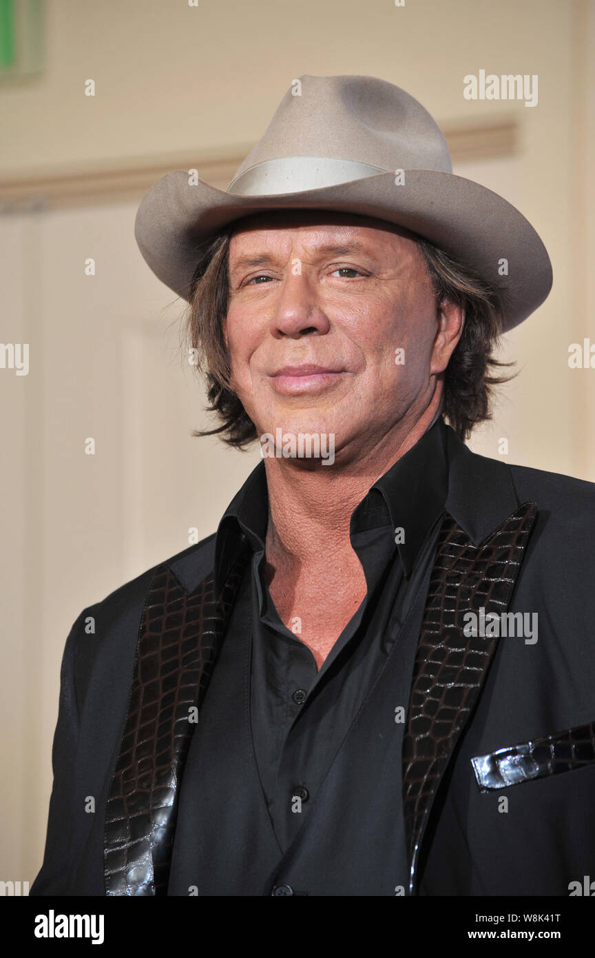LOS ANGELES, Ca. Januar 18, 2010: Mickey Rourke in der 67Th Golden Globe Awards im Beverly Hilton Hotel. © 2010 Paul Smith/Featureflash Stockfoto