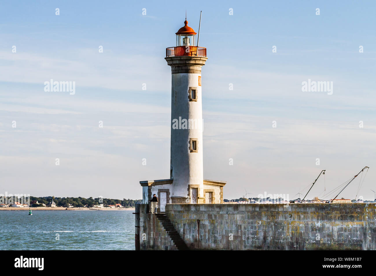 Le phare du Vieux Môle - Saint Nazaire Stockfoto