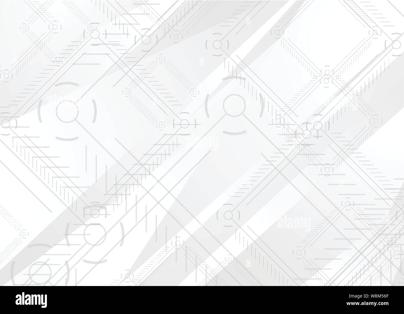 Grau und Weiß abstract Technologie minimalen Hintergrund. Vektor Design Stock Vektor