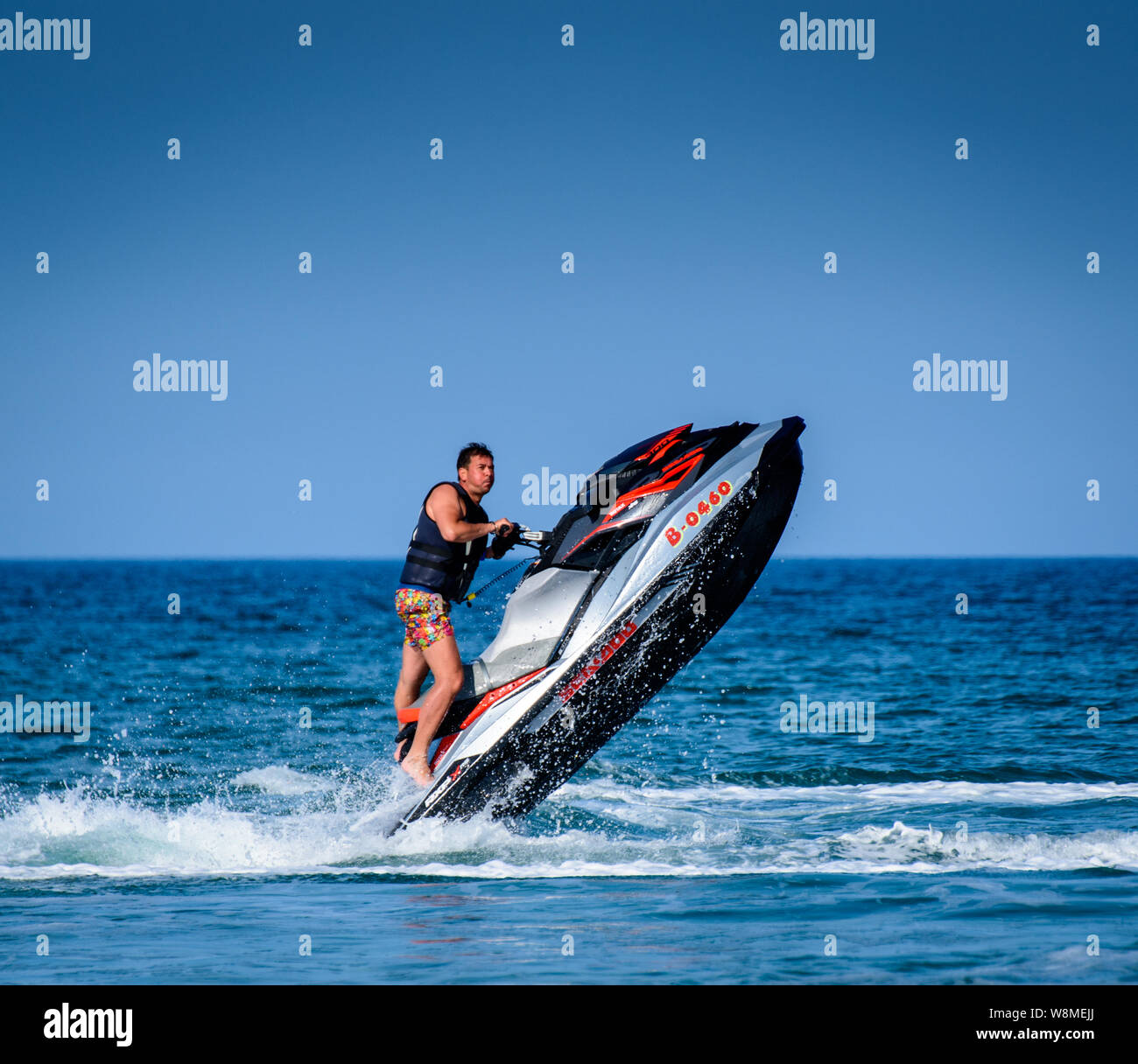 Sommer Urlaub - tolle Atmosphäre am Meer an der Küste des Schwarzen Meeres in Bulgarien - strahlender Sonnenschein, Sandstrände, schöne Bild Stockfoto