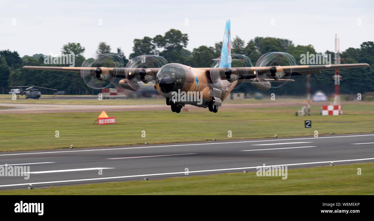 Eingeweide 345 Fluggesellschaft Royal Jordanian C-130H Hercules der 3. Transport squadron der RIAT 2019 Stockfoto