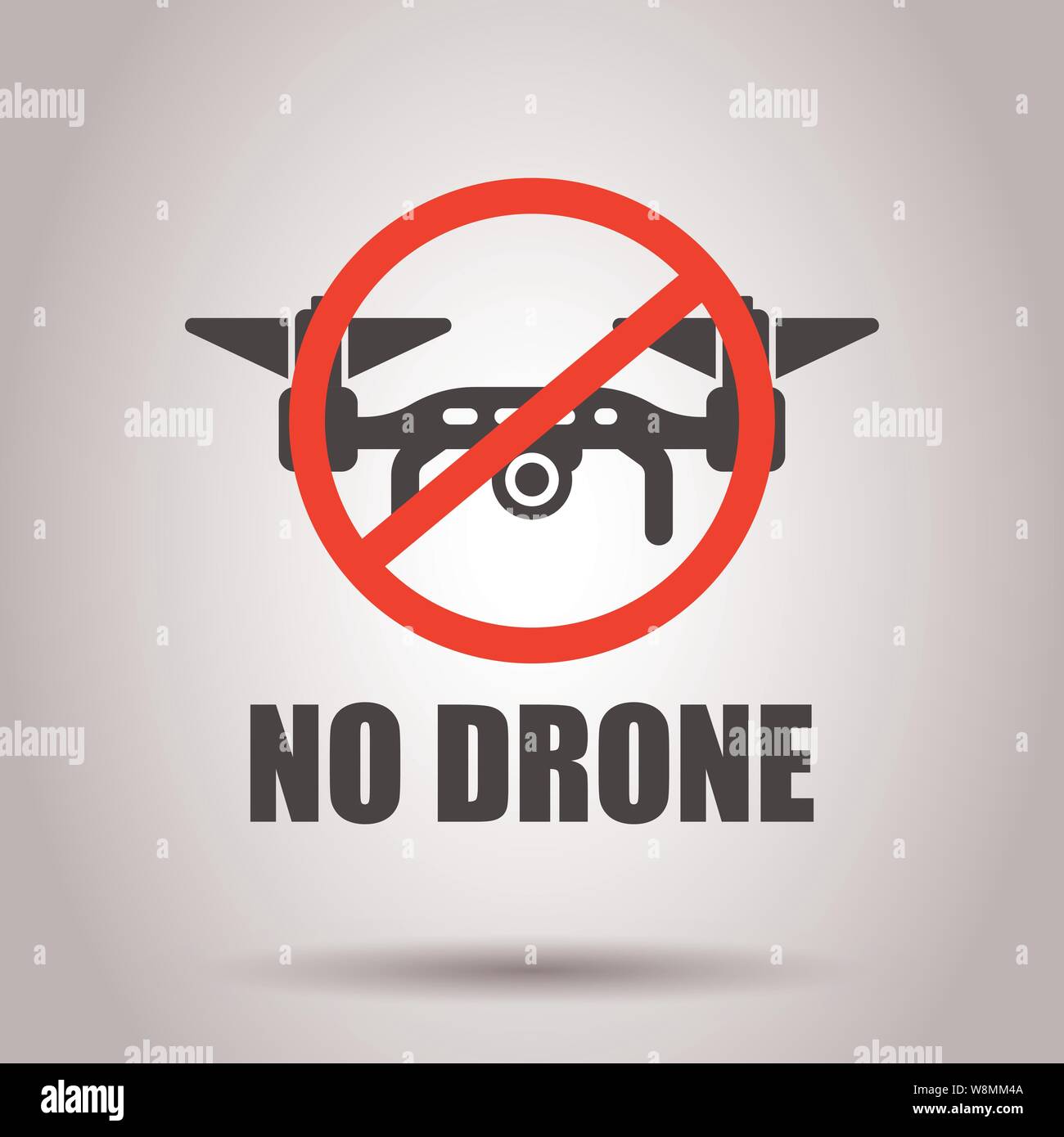 Kein drone zone Schild Symbol in transparenten Stil. Verbot Vector Illustration auf isolierte Hintergrund. Verboten Flug Business Konzept. Stock Vektor
