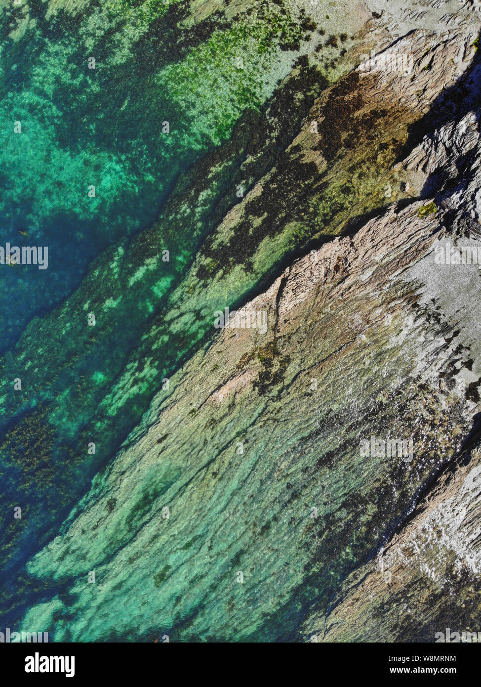 Luftaufnahmen der Küste von Cornish, St. Mawes, England Stockfoto
