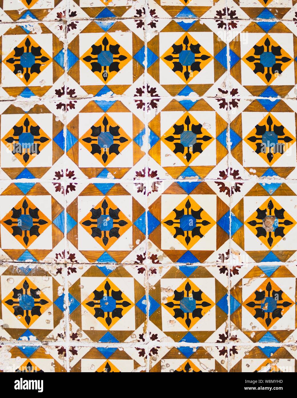 Alten portugiesischen Fliesen. Klassische Architektur und Kirche aus Portugal. Jahrgang kulturellen Stil. Stockfoto