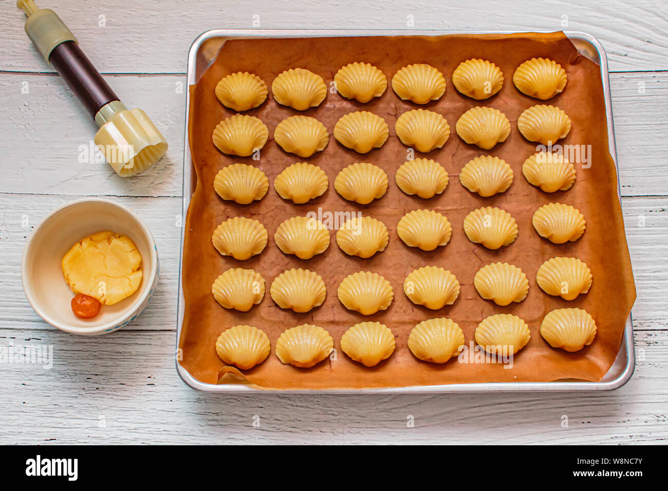 Ananas Torten oder Ananas Kuchen ist ein süßes traditionelle taiwanesische Gebäck. Stockfoto