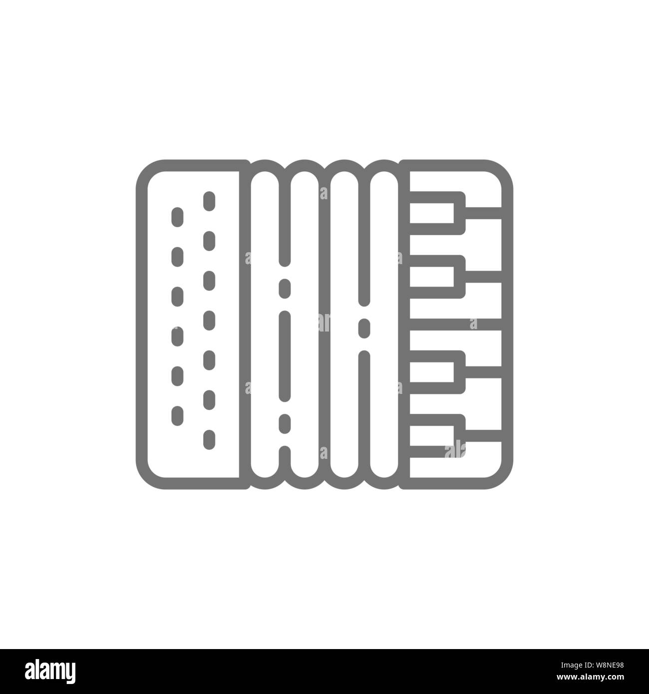 Vektor Akkordeon, Mundharmonika, Musical instrument Symbol Leitung. Stock Vektor