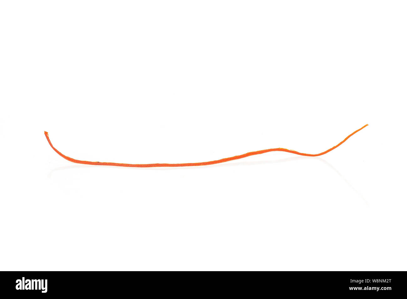 Ein ganzes red chili threads Makro auf weißem Hintergrund Stockfoto