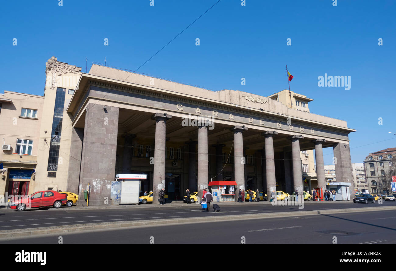 Die Gara de Nord Bahnhof, Bukarest, Rumänien. Stockfoto