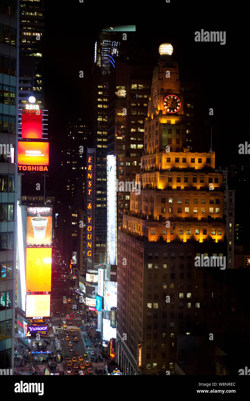 Time Square, New York bei Nacht Stockfoto