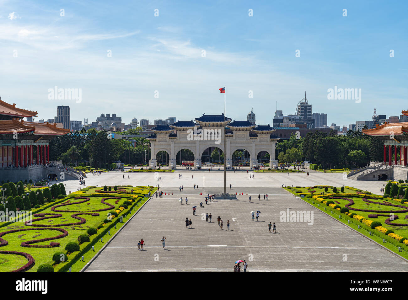 Das Haupttor des National Taiwan Demokratie Memorial Hall (Nationale Chiang Kai-shek Memorial Hall). Taipei, Taiwan. Stockfoto