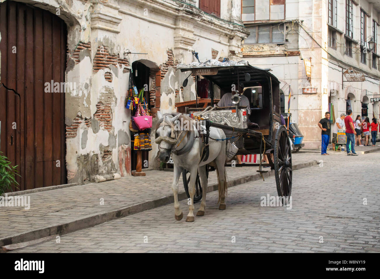 Juli 14, 2019 - Philippinen: Vigan Vigan ist als UNESCO-Weltkulturerbe finden Sie die Reste der Erfahrungen während der SPANIS können und Stockfoto