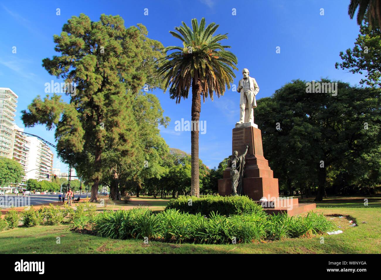 Ein Denkmal für Carlos Tejedor in Buenos Aires ehrt eine der prominentesten Persönlichkeiten der politischen Geschichte Argentiniens Stockfoto