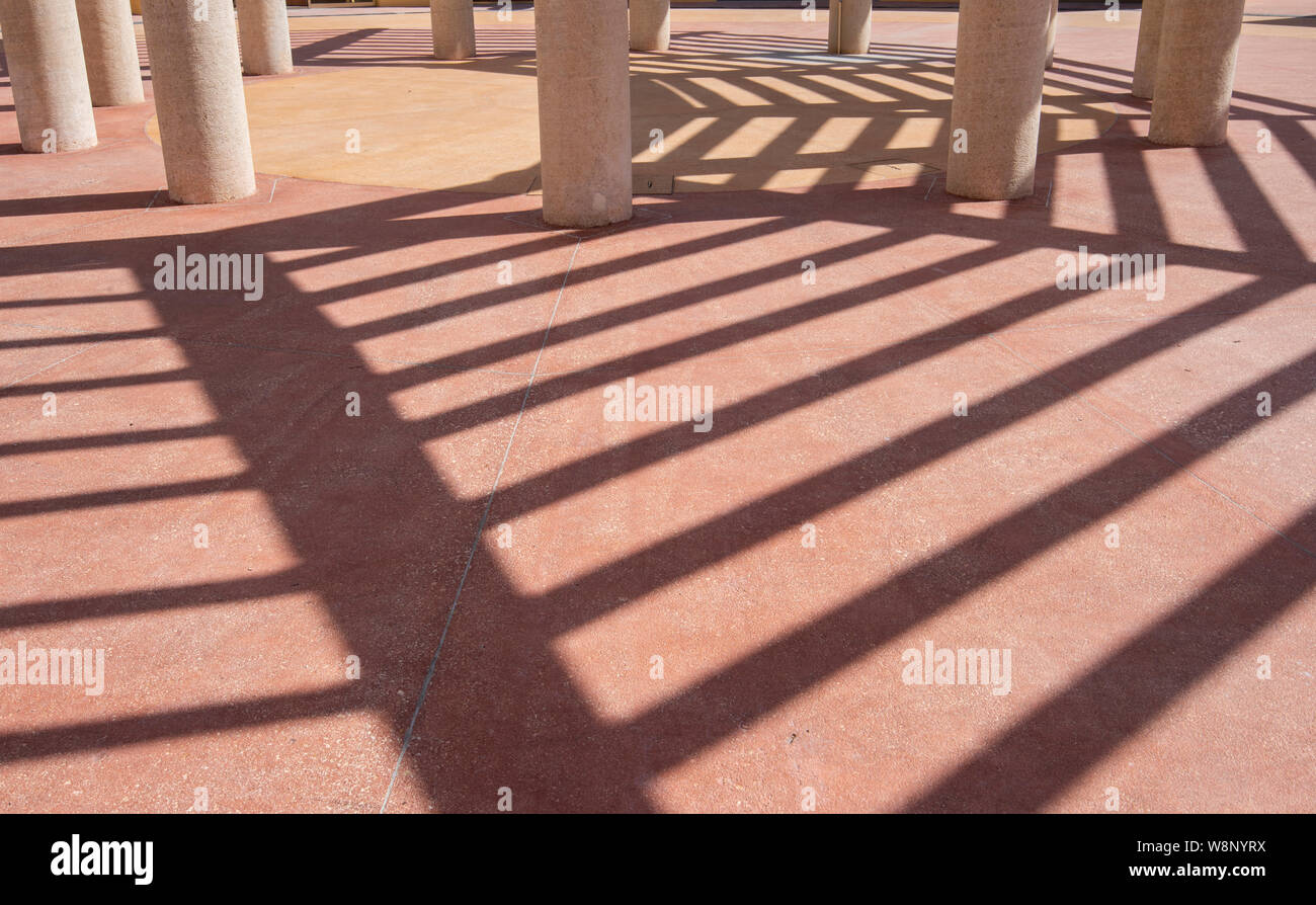 Abstrakte Muster und Schatten. Cozumel, Mexiko Stockfoto