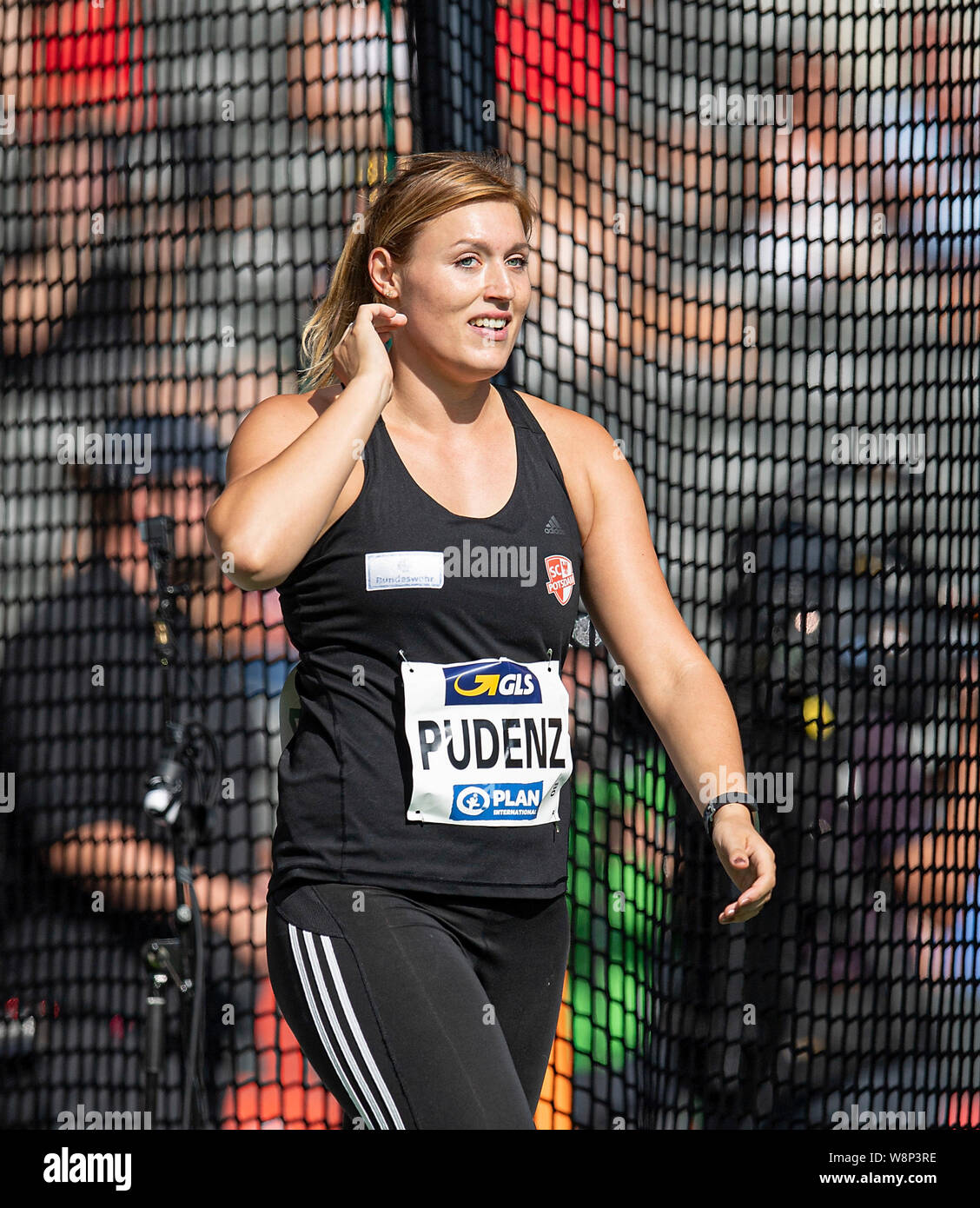 Sieger Kristin PUDENZ (SC Potsdam) 1. Platz, Women's final Diskuswerfen, auf 04.08.2019 Deutsche Leichtathletik Meisterschaften 2019, vom 03.08. - 04.08.2019 in Berlin/Deutschland. | Verwendung weltweit Stockfoto