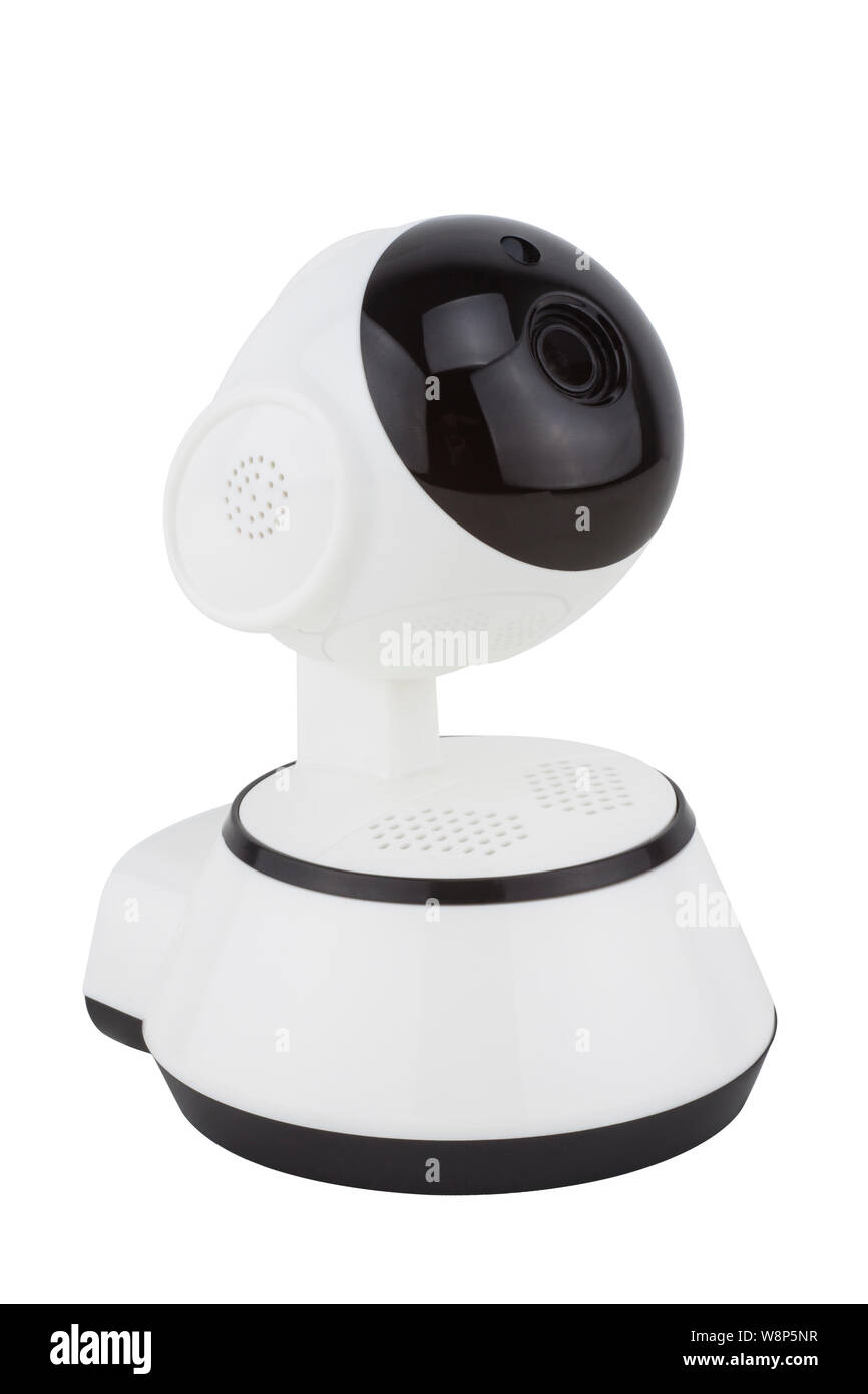 IP WLAN Sicherheit Kamera auf weißem Hintergrund Stockfoto