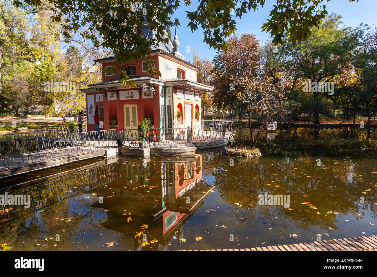 Casita Del Pescador, Parque del Buen Retiro, Madrid, Spanien Stockfoto