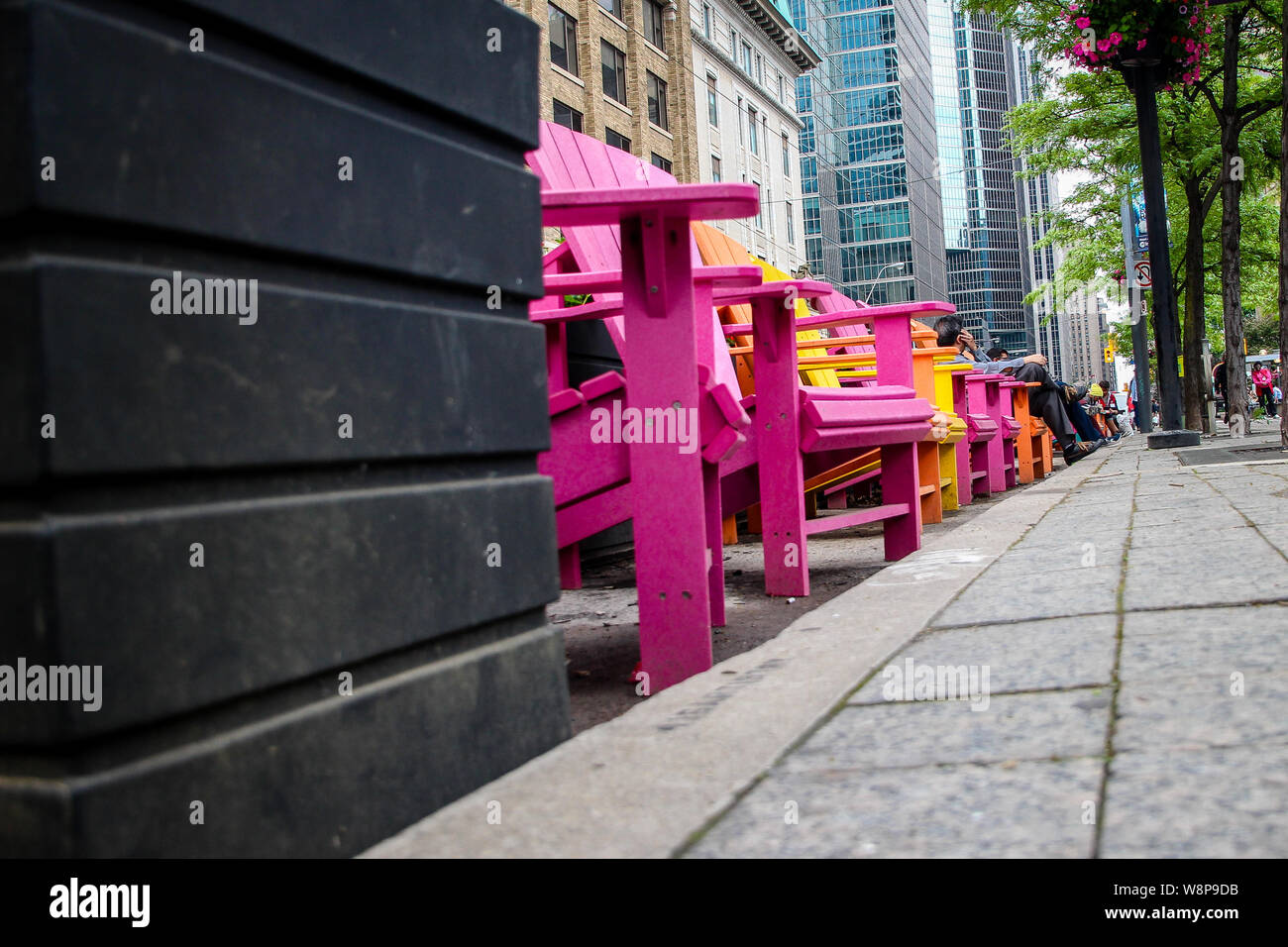 Unterwegs in den Straßen von Toronto im Juni 2019, Kanada Stockfoto