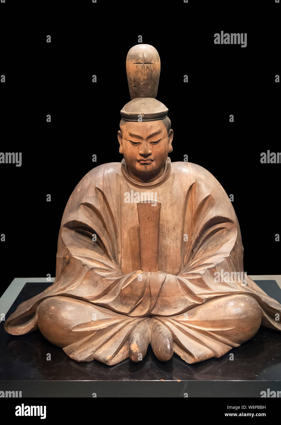 Statue des Shinto Gottes Hachiman, Heian Periode, 11. Jahrhundert, National Museum, Tokyo, Japan Stockfoto