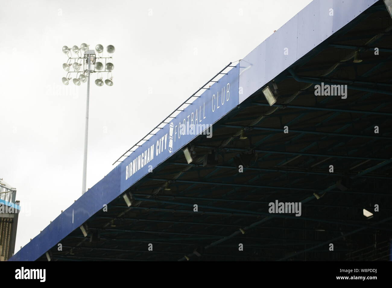 Birmingham, West Midlands, UK. 10 August, 2019. St Andrews Stadion während der Meisterschaft Befestigung zwischen Birmingham und Bristol City in der EFL-Meisterschaft. Stockfoto