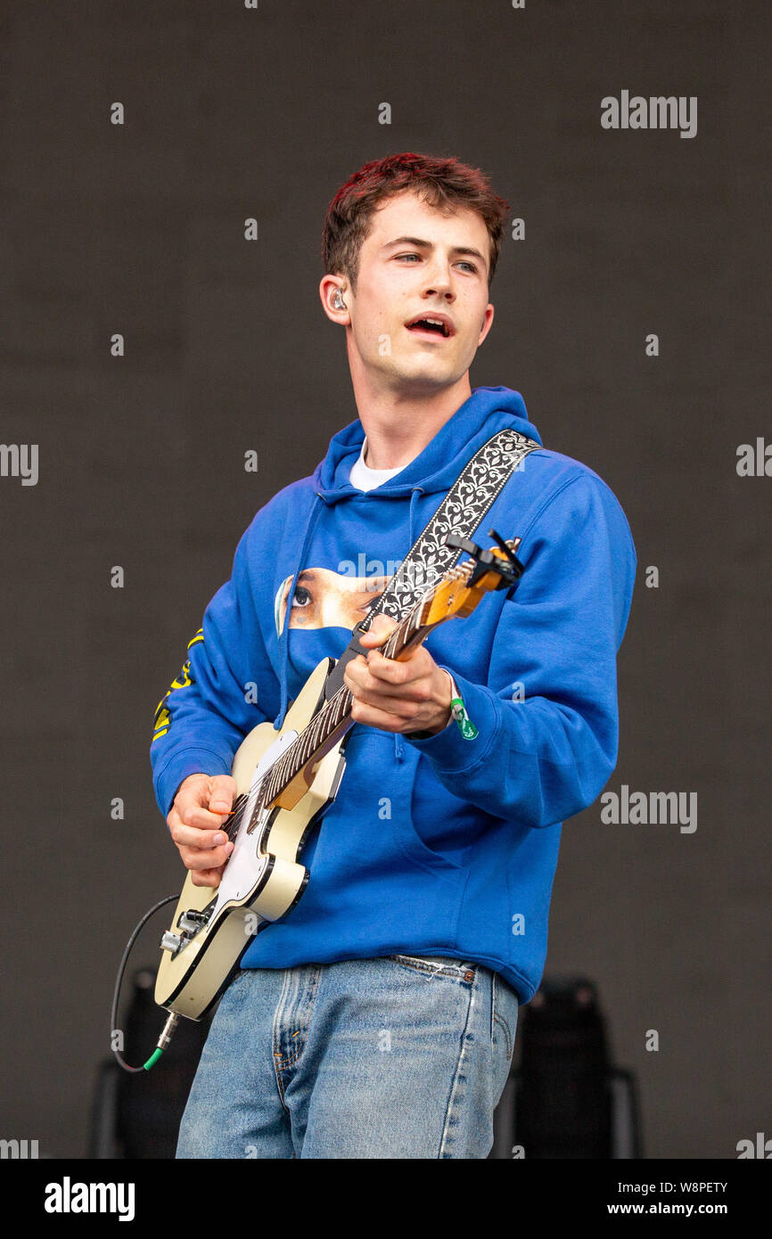 August 10, 2019, San Francisco, Kalifornien, USA: DYLAN MINNETTE von Schwelgt während Außerhalb landet Musik Festival im Golden Gate Park in San Francisco, Kalifornien (Bild: © Daniel DeSlover/ZUMA Draht) Stockfoto