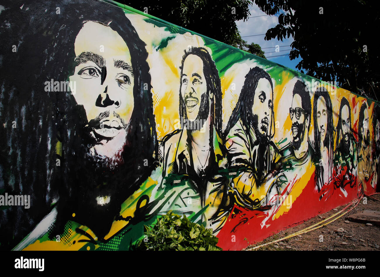 Fühlen sie den Reggae Vibes in Jamaika! Das Land von Bob Marley Stockfoto