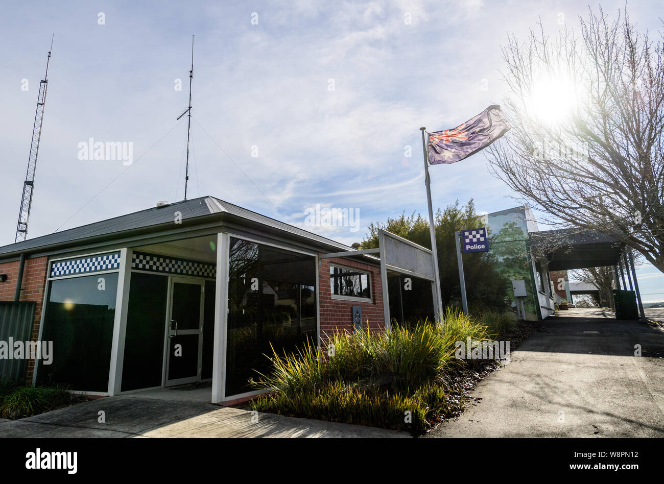 Polizeidienststelle in Linton ein Australisches Land, Stadt, Western Victoria Stockfoto