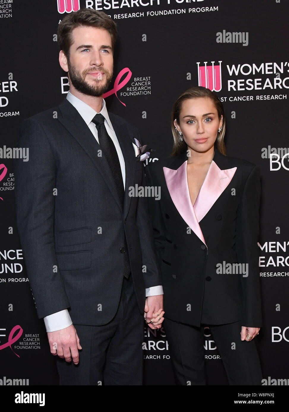 Februar 28, 2019 - Beverly Hills, Kalifornien, USA - 28. Februar 2019 - Beverly Hills, Kalifornien - Liam Hemsworth, Miley Cyrus. Die Women's Cancer Research Fund einen unvergesslichen Abend Benefiz-gala in Beverly Wilshire Hotel Vier Jahreszeiten. (Bild: © Birdie Thompson/AdMedia über ZUMA Draht) Stockfoto